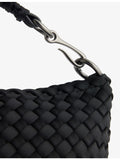 NAGHEDI halfmoon small woven shoulder bag, imported from the UK