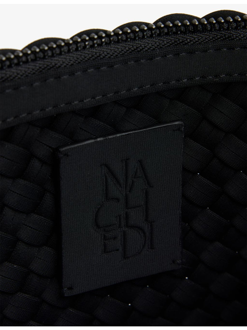 NAGHEDI halfmoon small woven shoulder bag, imported from the UK