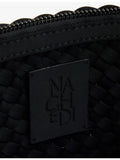NAGHEDI halfmoon small woven shoulder bag, imported from the UK
