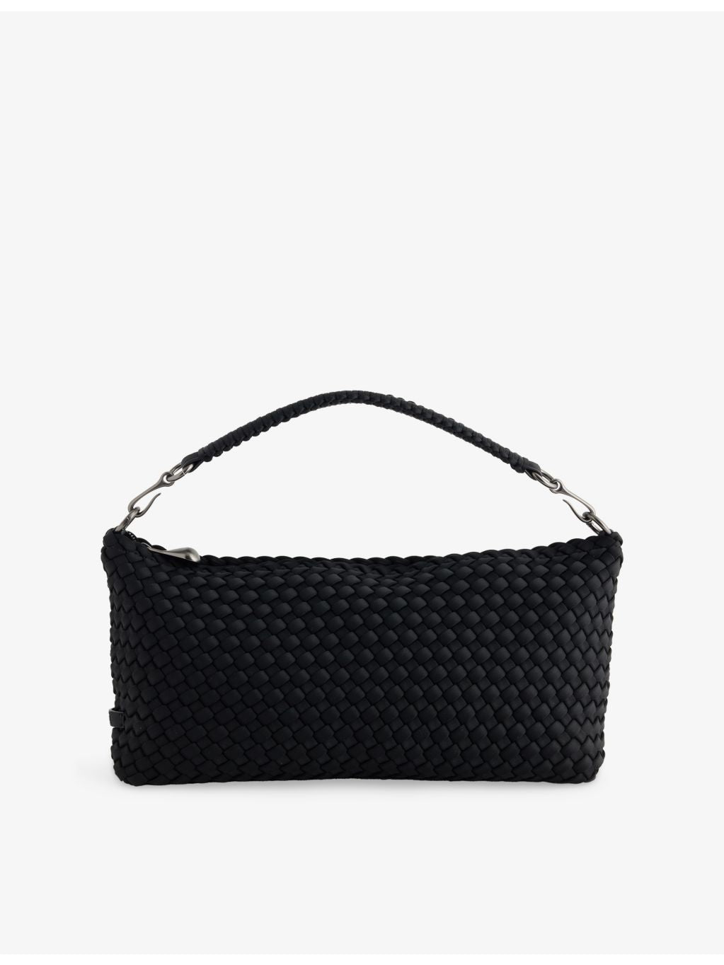 NAGHEDI halfmoon small woven shoulder bag, imported from the UK