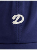Drake's cotton cap with chainstitched D logo, imported from the UK