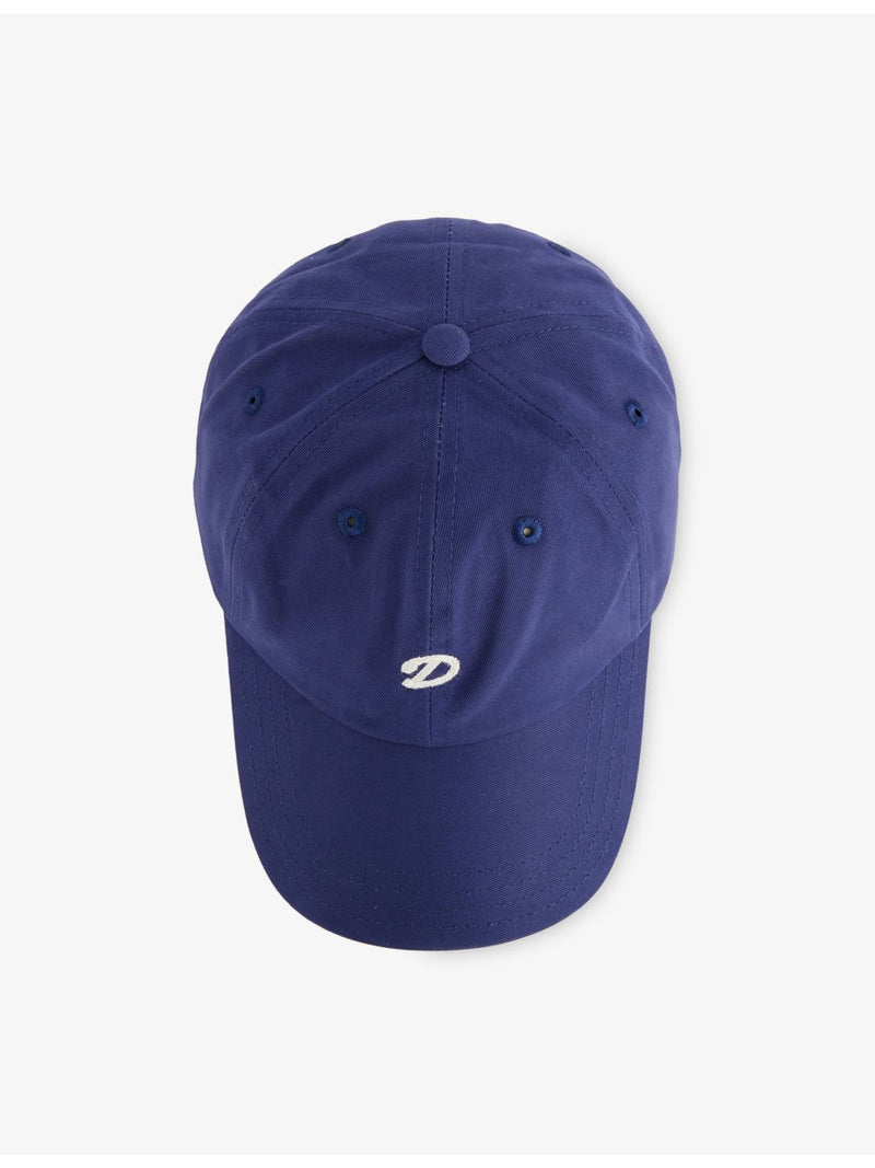Drake's cotton cap with chainstitched D logo, imported from the UK