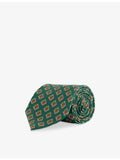 Drake's Tile Medal Habotai silk tie - British product