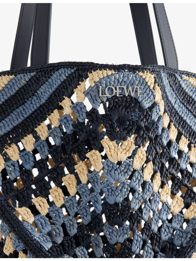 Loewe Puzzle Fold extra-large raffia shoulder bag - British product