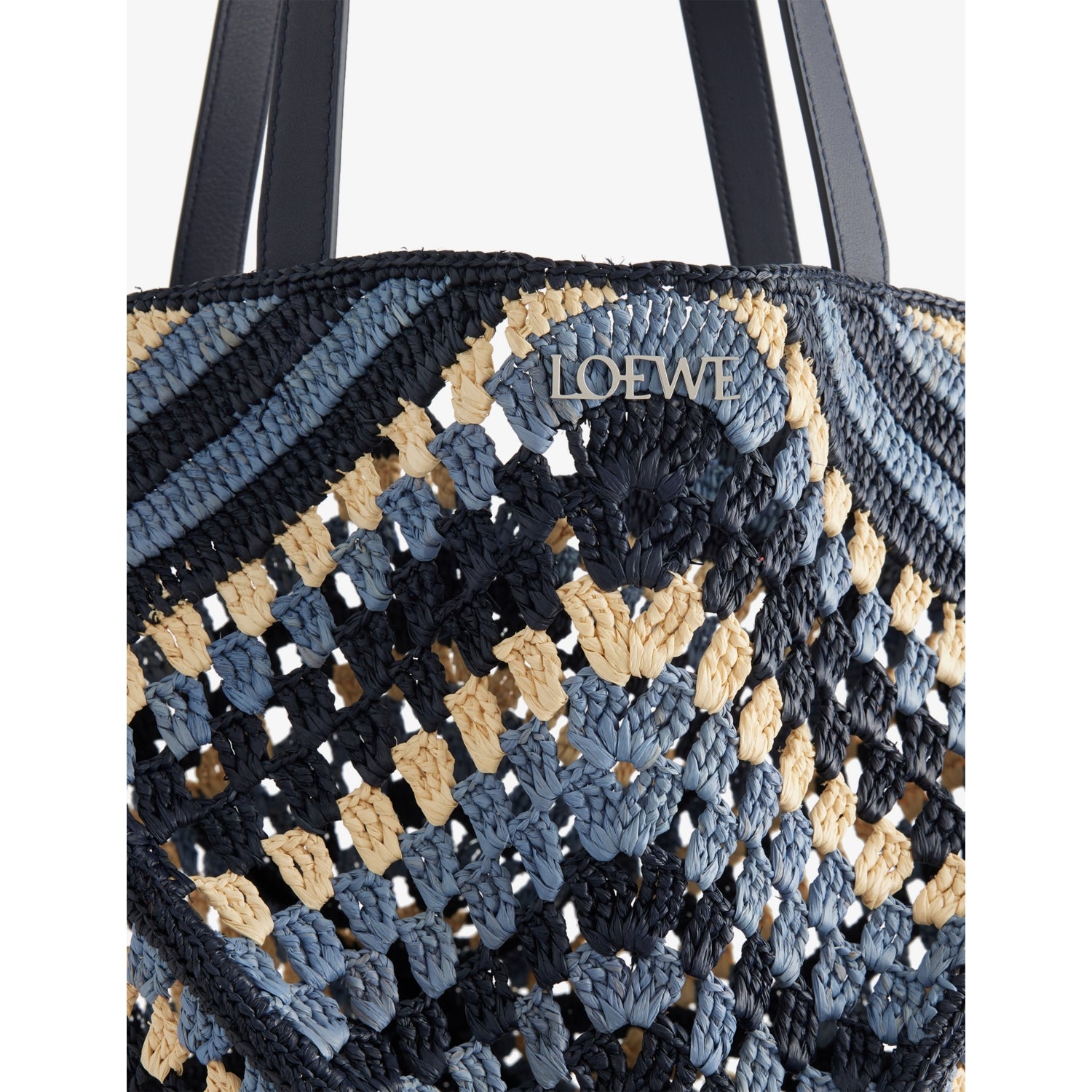 Loewe Puzzle Fold extra-large raffia shoulder bag - British product