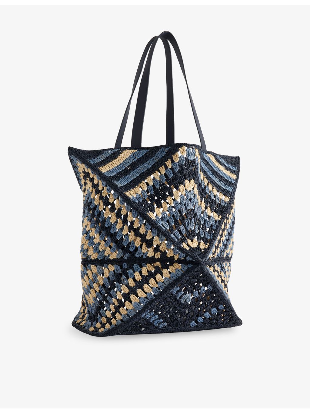 Loewe Puzzle Fold extra-large raffia shoulder bag - British product