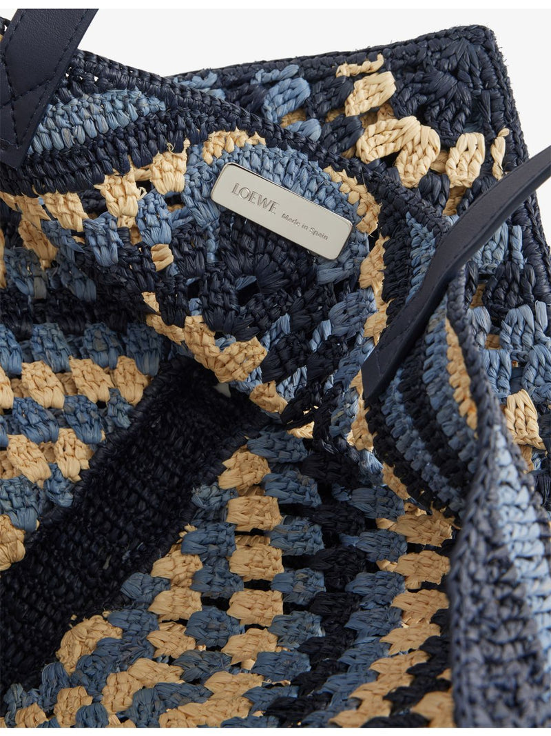 Loewe Puzzle Fold extra-large raffia shoulder bag - British product
