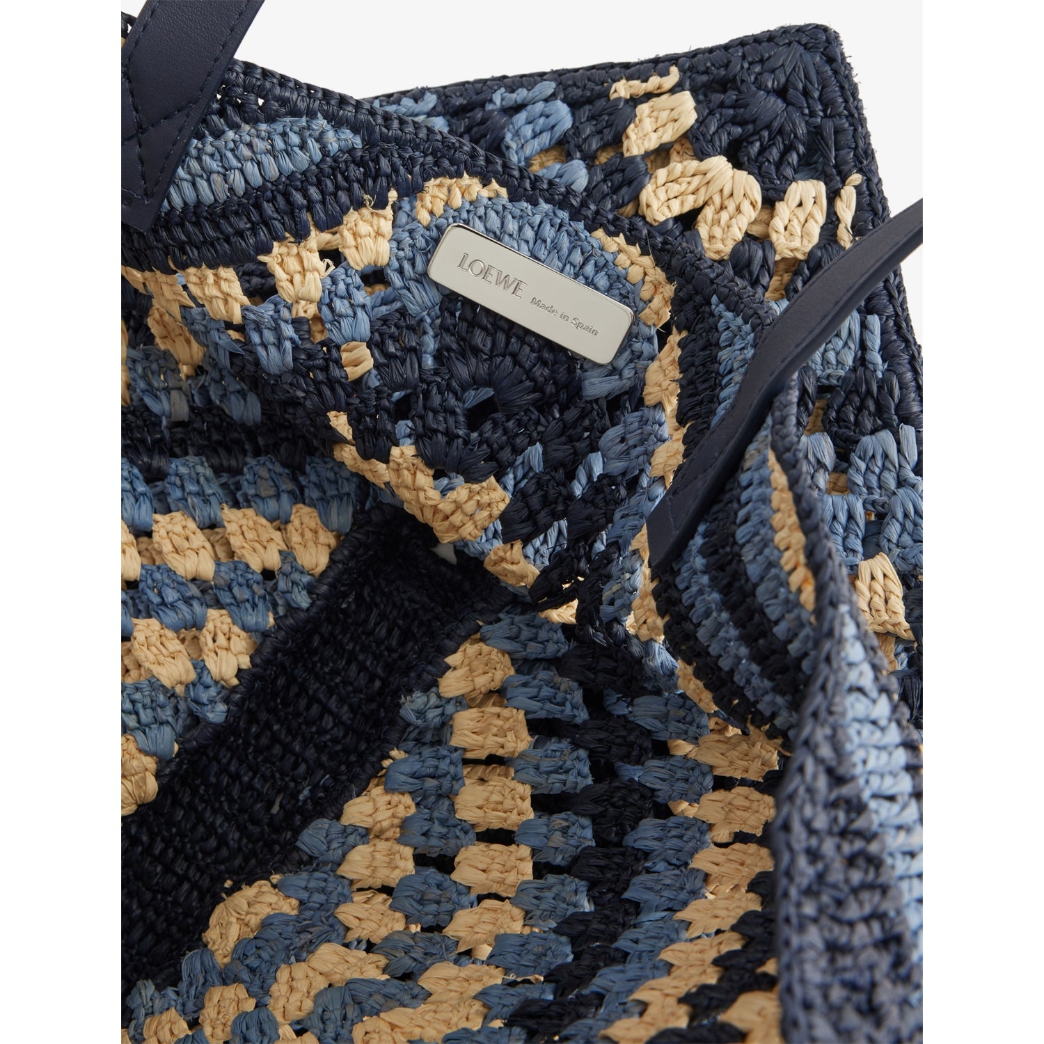 Loewe Puzzle Fold extra-large raffia shoulder bag - British product