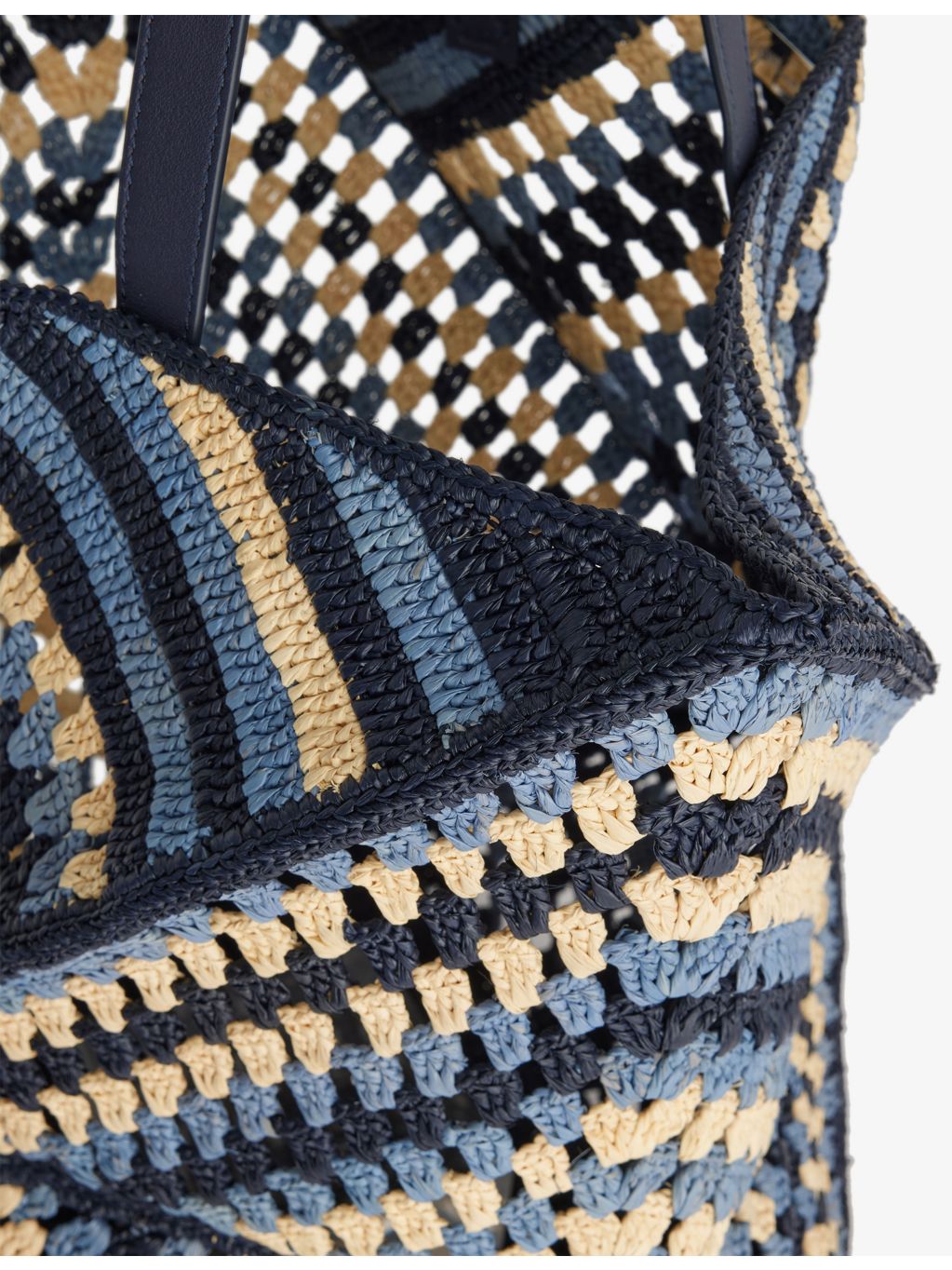 Loewe Puzzle Fold extra-large raffia shoulder bag - British product