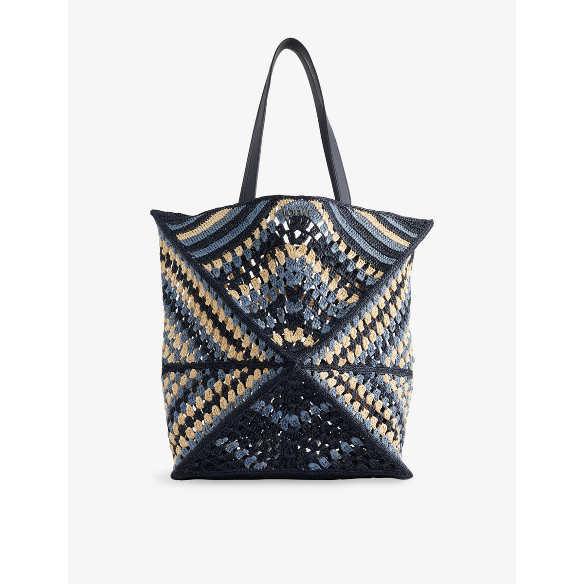 Loewe Puzzle Fold extra-large raffia shoulder bag - British product