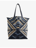 Loewe Puzzle Fold extra-large raffia shoulder bag - British product
