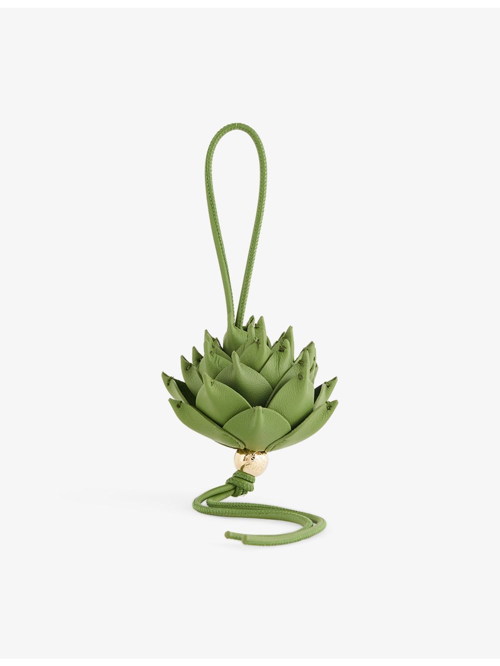 Loewe artichoke leather charm with gold dice 30cm (British brand)