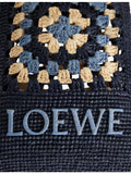 Loewe embroidered raffia pouch bag 21cm - British product