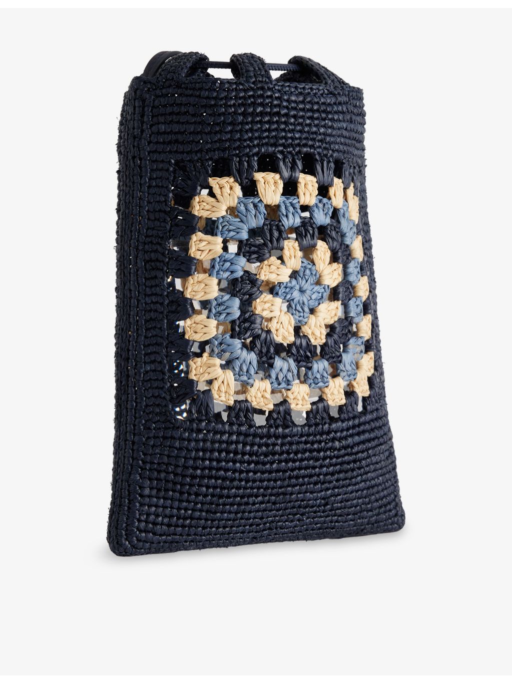 Loewe embroidered raffia pouch bag 21cm - British product