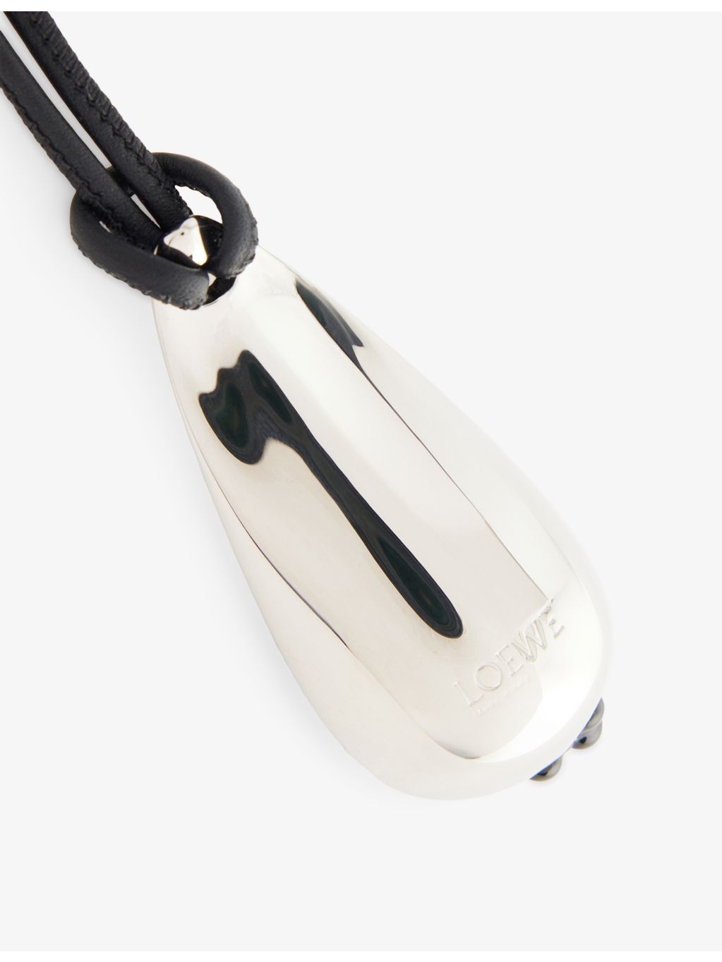 Loewe brass and leather caviar spoon charm, UK version