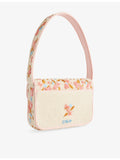 STAUD beaded handbag with floral print and glass beads - British product