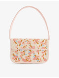 STAUD beaded handbag with floral print and glass beads - British product