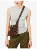 STAUD Coronado beaded shoulder bag with leather trims, imported from the UK