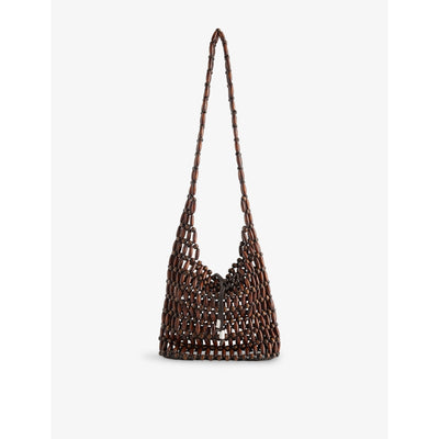 selfridges STAUD Coronado Beaded Shoulder Bag- Buy online at McGrocer