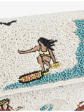 STAUD beaded handbag Tommy Surf Babe 30cm (British brand)