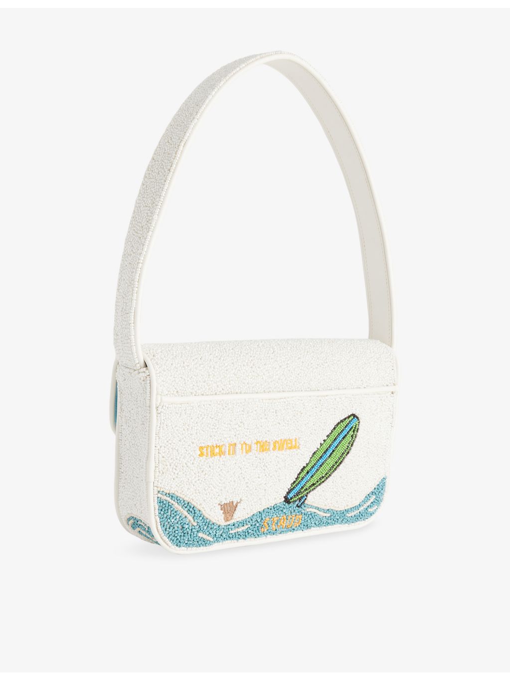 STAUD beaded handbag Tommy Surf Babe 30cm (British brand)