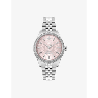selfridges Vivienne Westwood Little Wallace Stainless-Steel and Swarovski-Crystal Watch 32mm- Buy online at McGrocer