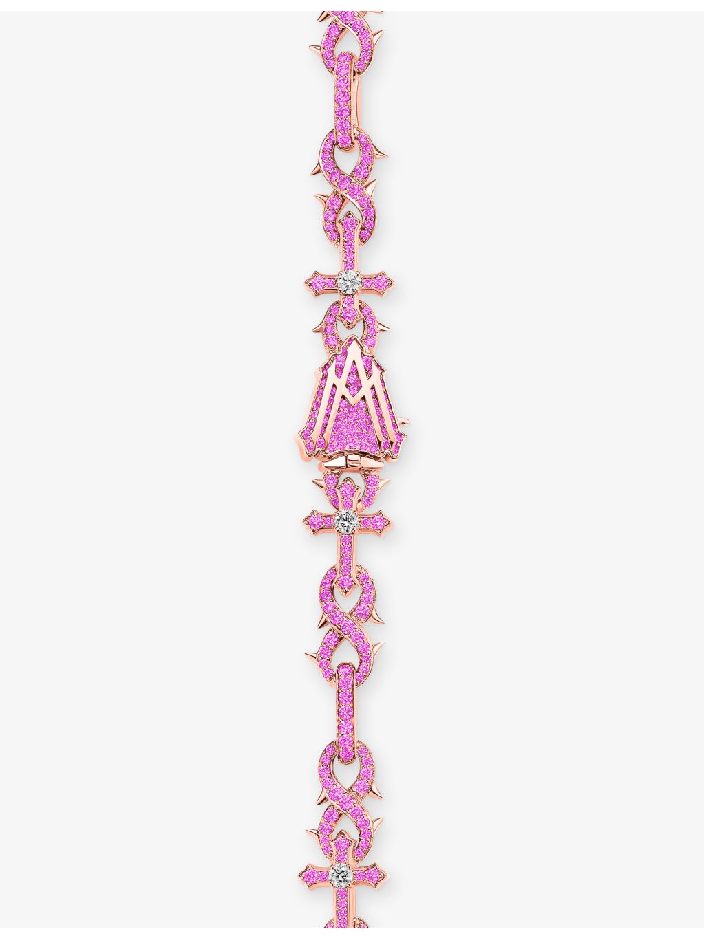 Alex Moss 14ct rose gold sapphire necklace (British brand)