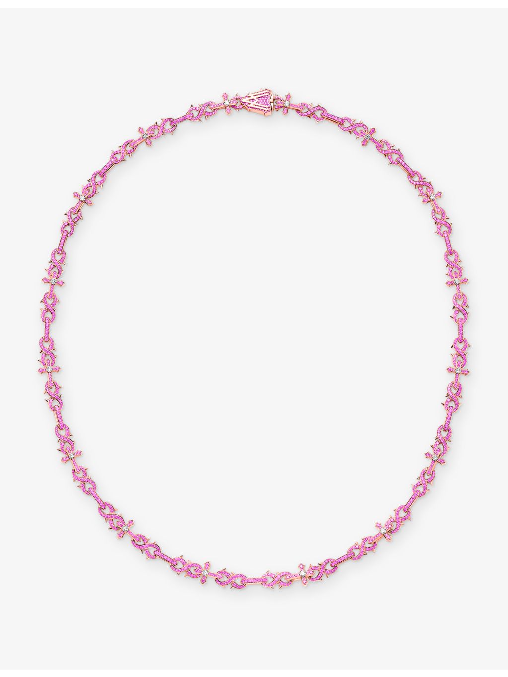 Alex Moss 14ct rose gold sapphire necklace (British brand)