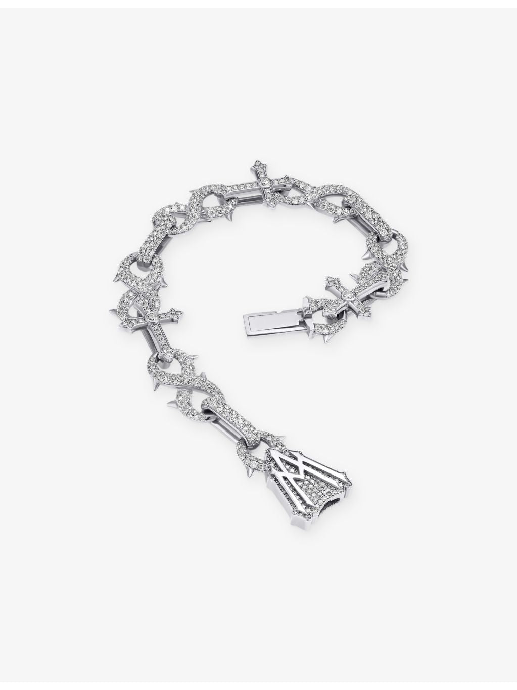 Alex Moss diamond bracelet 14ct white gold 6.72ct 19cm, UK version