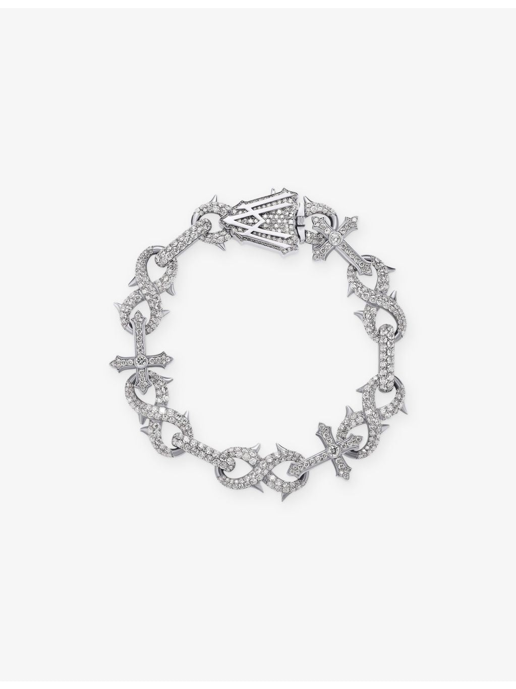 Alex Moss diamond bracelet 14ct white gold 6.72ct 19cm, UK version