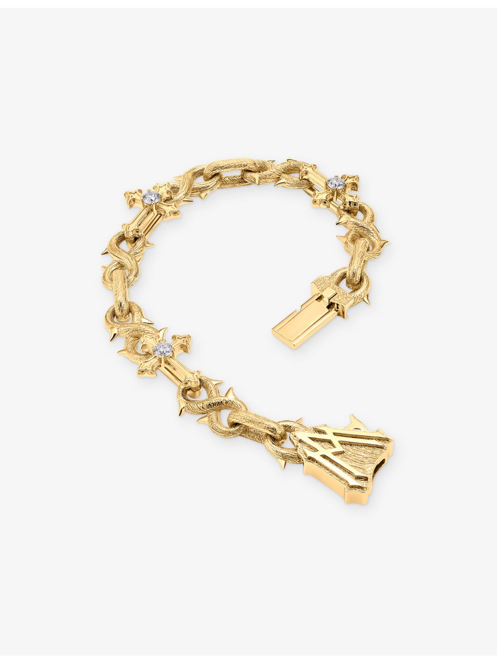 Alex Moss 14ct gold diamond bracelet 18.4cm - British product