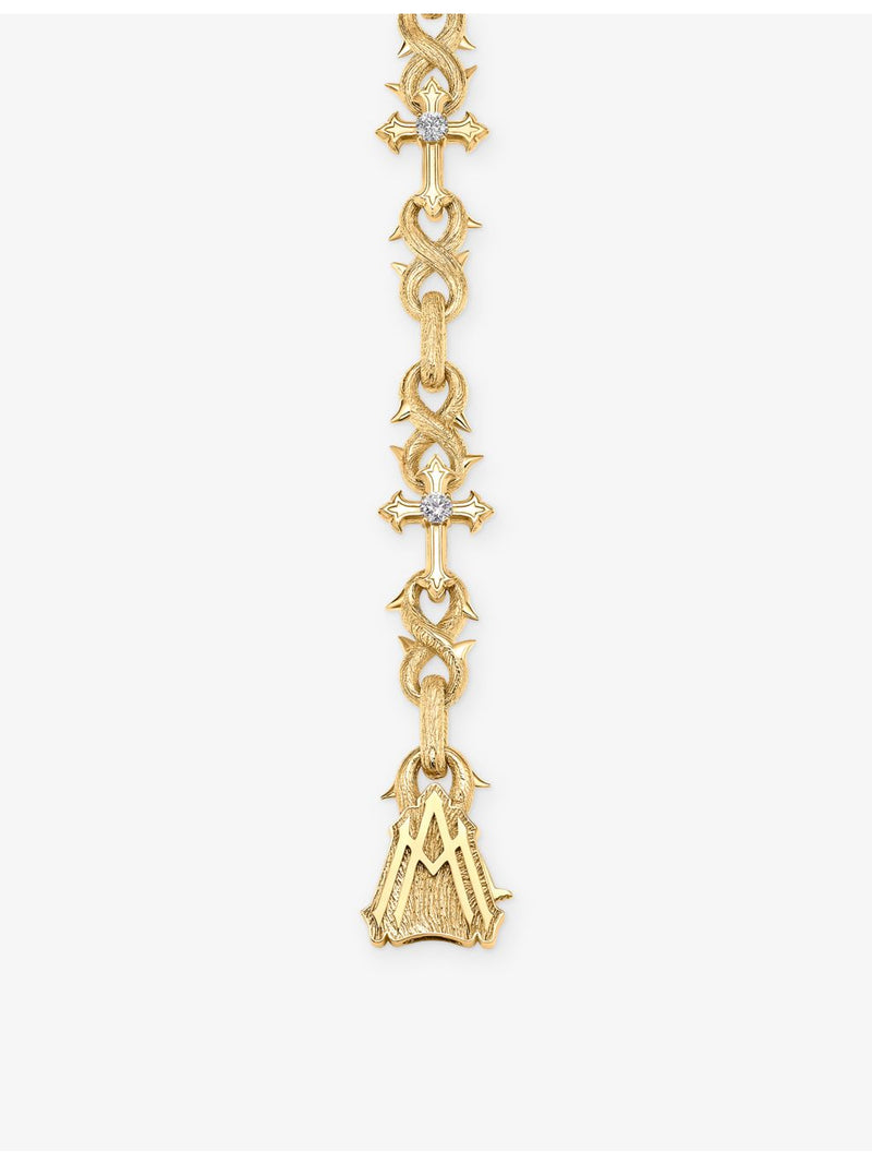 Alex Moss 14ct gold diamond bracelet 18.4cm - British product
