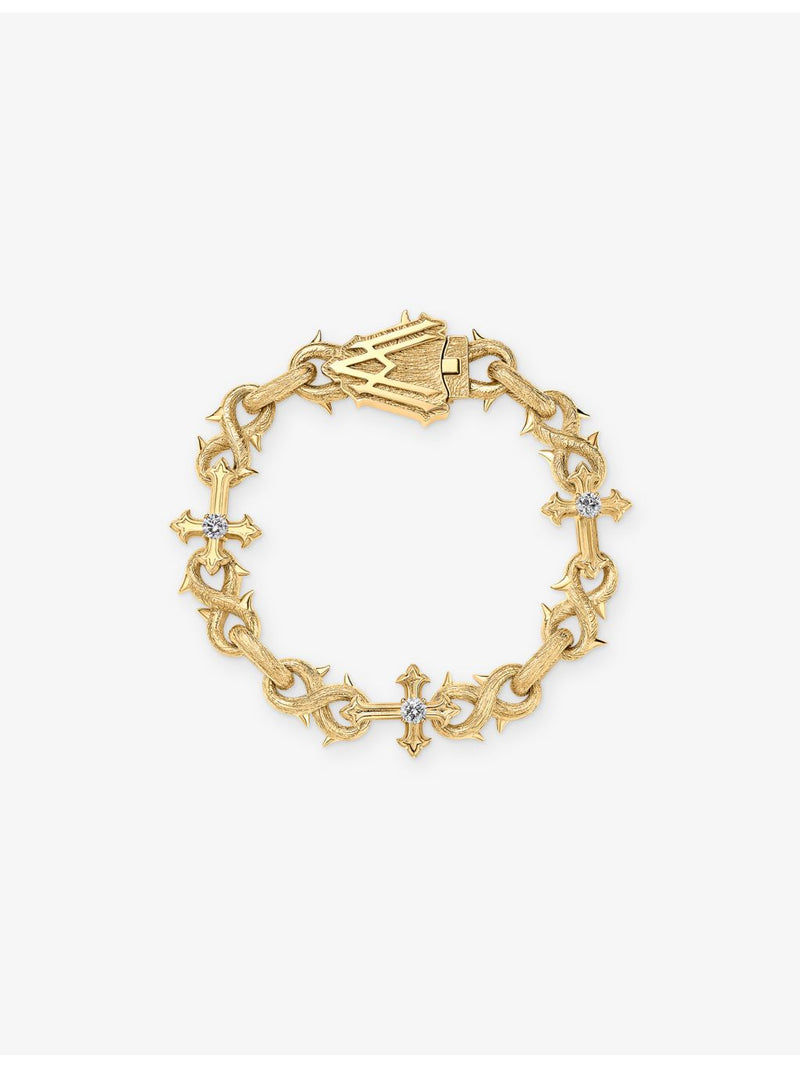 Alex Moss 14ct gold diamond bracelet 18.4cm - British product