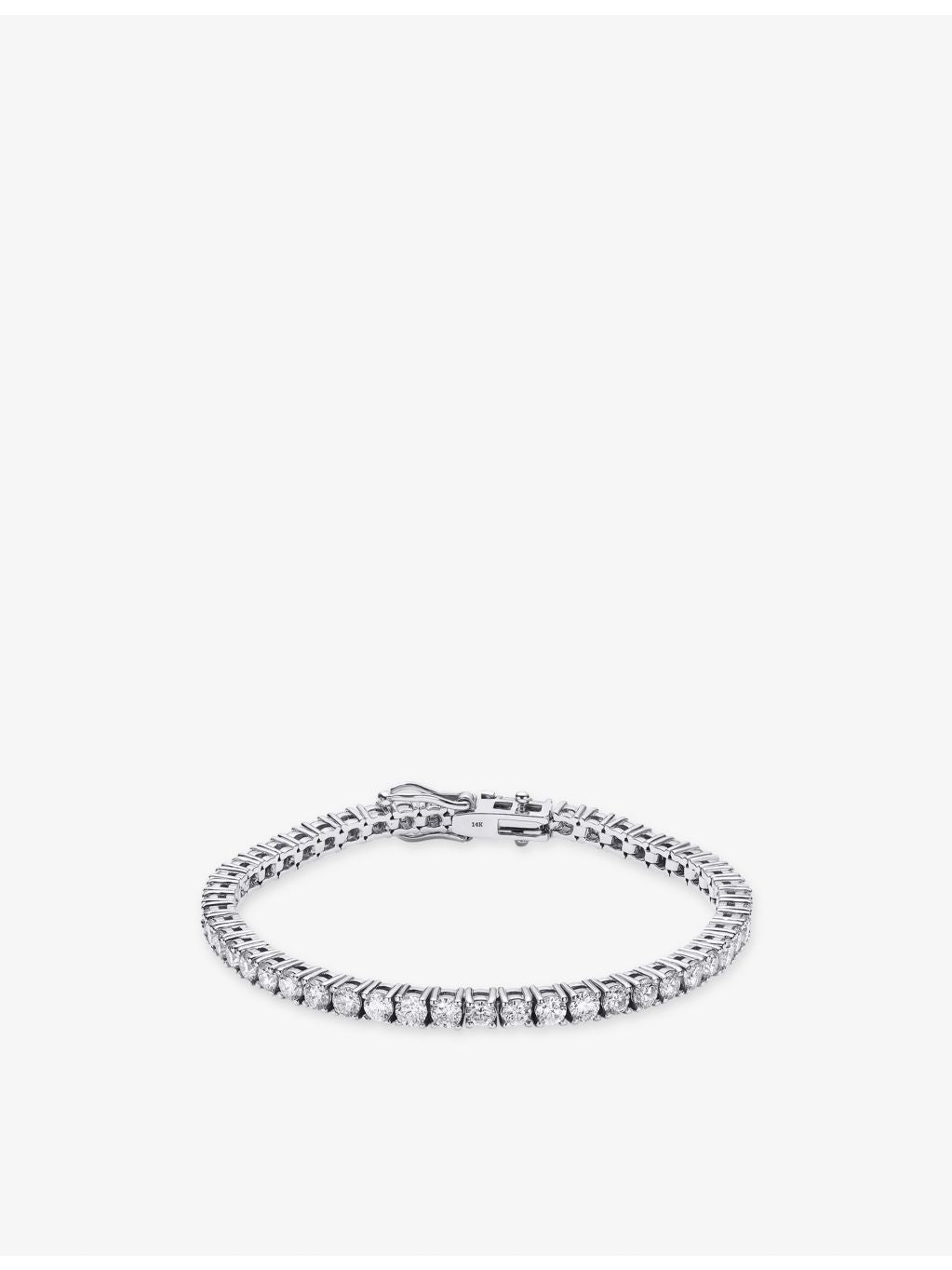 Alex Moss 14ct white gold diamond tennis bracelet 19cm, UK version