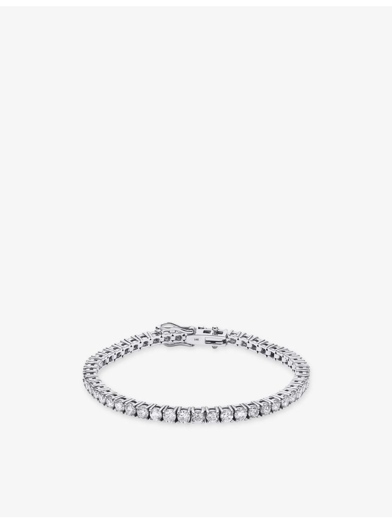 Alex Moss 14ct white gold diamond tennis bracelet 19cm, UK version