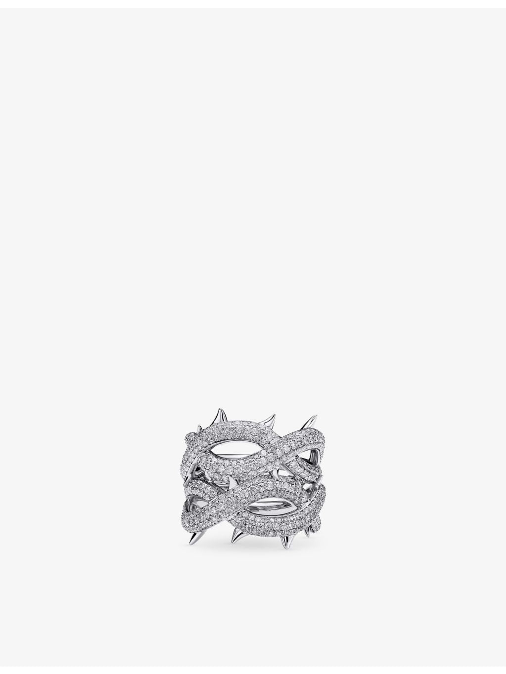 Alex Moss Crown of Thorns 14ct white gold diamond ring, UK version