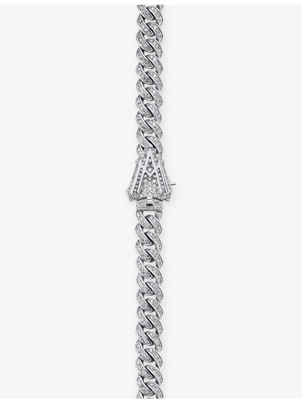Alex Moss 14ct white-gold diamond necklace 4.96ct (British brand)