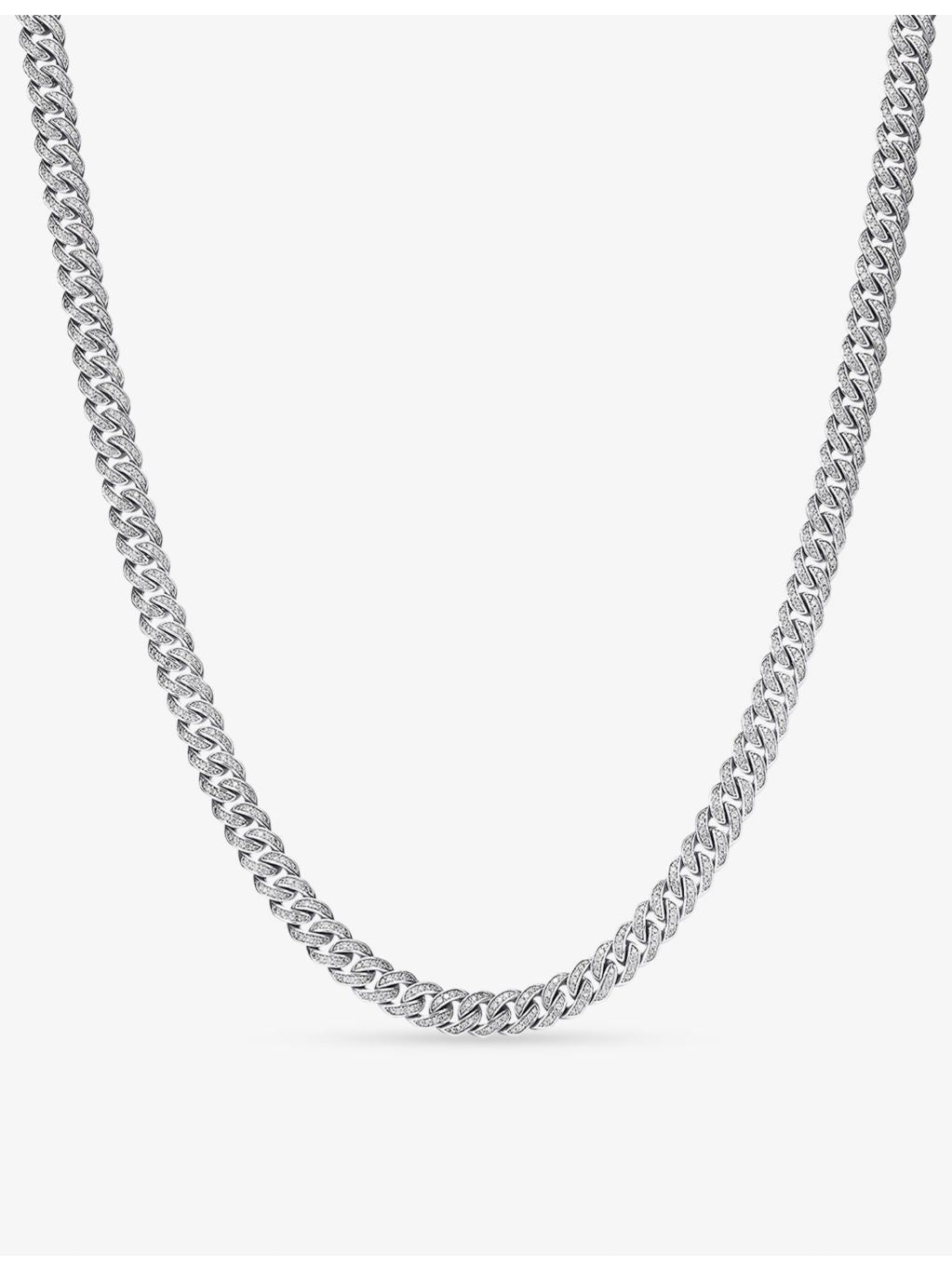 Alex Moss 14ct white-gold diamond necklace 4.96ct (British brand)