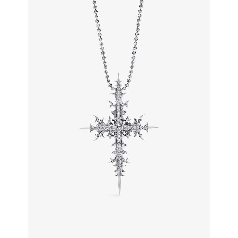 Alex Moss Nirvana Cross diamond pendant 14ct white gold, UK version