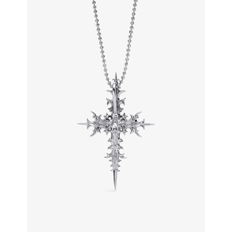 Alex Moss Nirvana Cross diamond pendant 14ct white gold, UK version