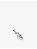 Alex Moss 14ct white gold Burmese red ruby diamond pendant, UK version