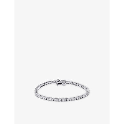 selfridges Alex Moss Tennis Mini 14ct White Gold and 2.8ct Diamond Bracelet- Buy online at McGrocer
