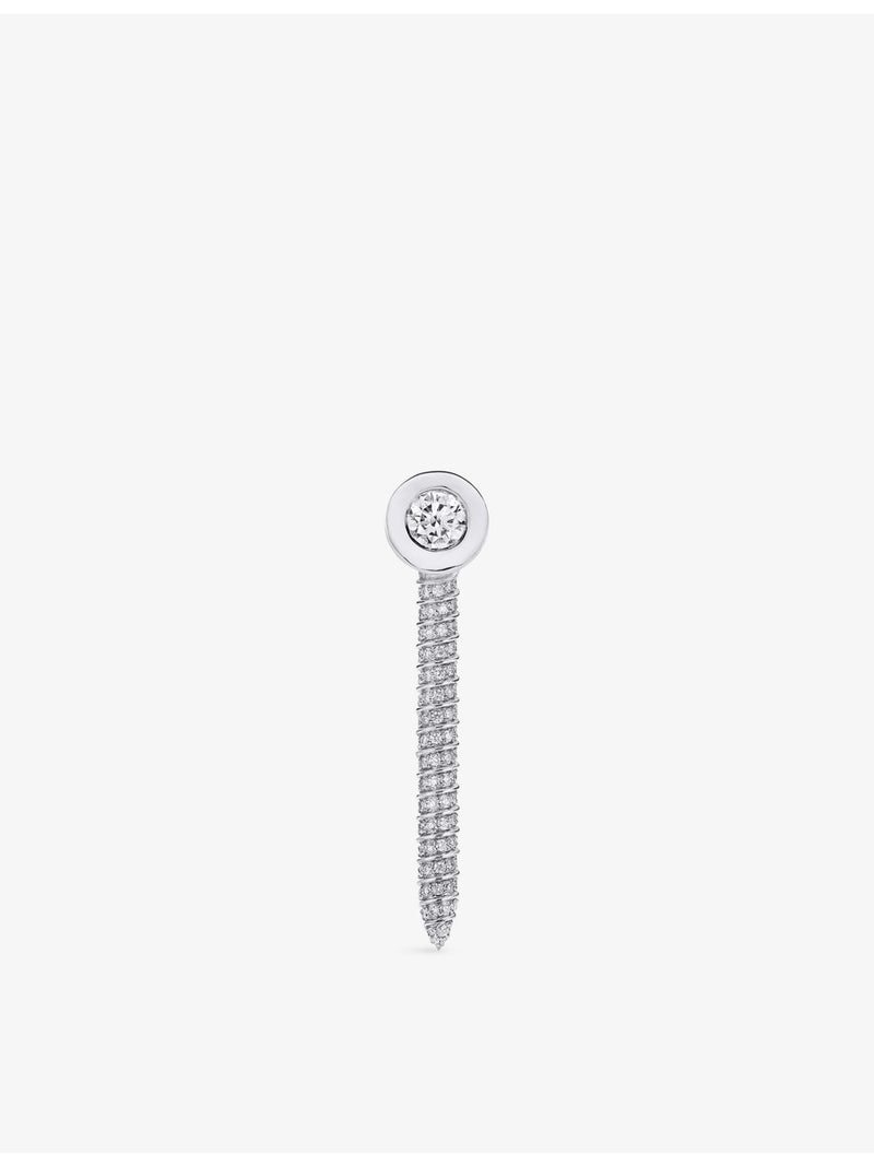Alex Moss single diamond earring 1.84ct 14ct white gold, UK version