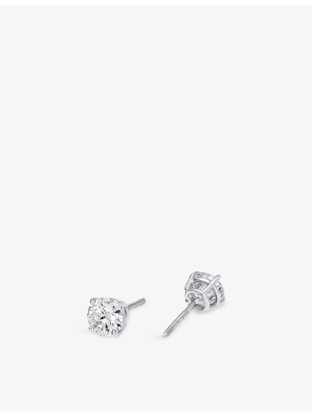 Alex Moss 14ct white gold diamond studs, imported from the UK