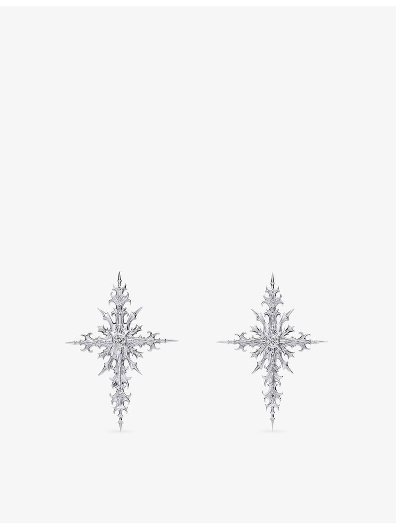 Alex Moss 14ct white gold diamond earrings 0.32ct - British product