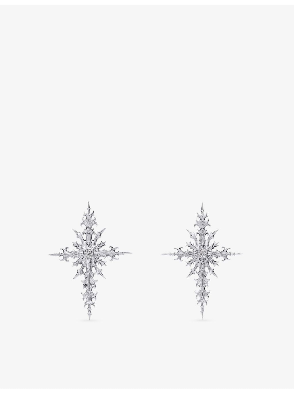 Alex Moss 14ct white gold diamond earrings 0.32ct - British product