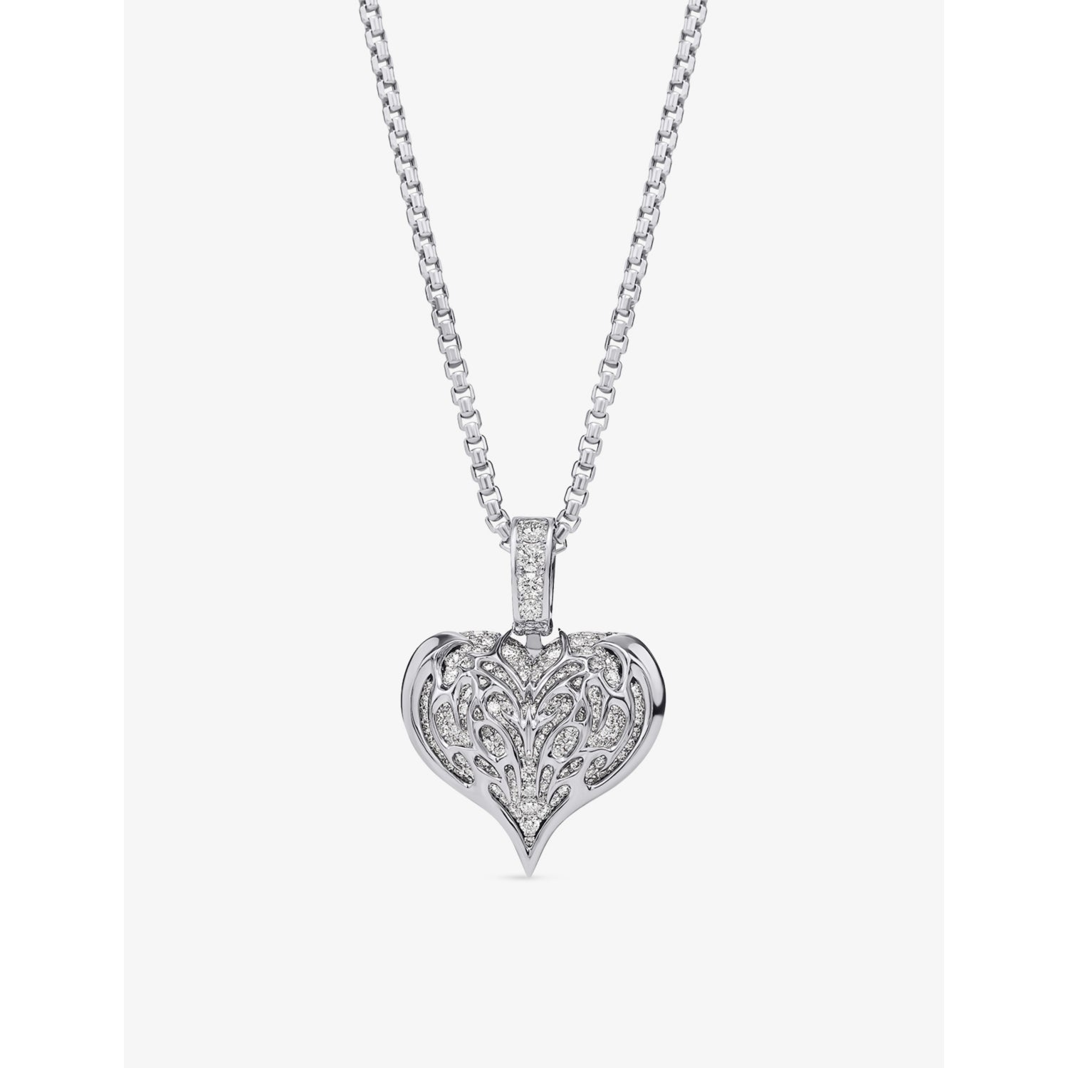 Alex Moss 14ct white gold diamond pendant 1.07ct - British product