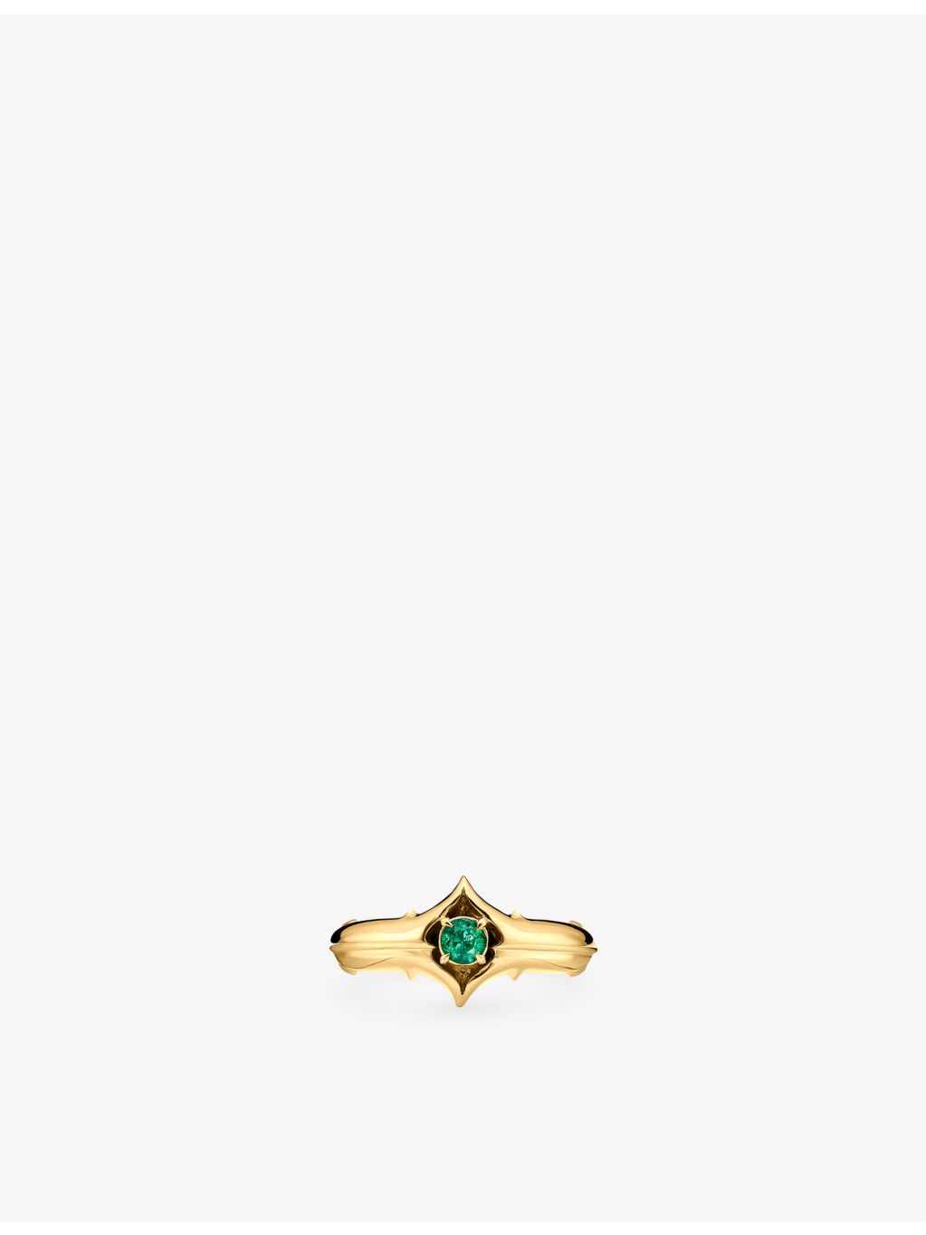 Alex Moss Saber 14ct gold emerald ring 0.18ct, imported from the UK