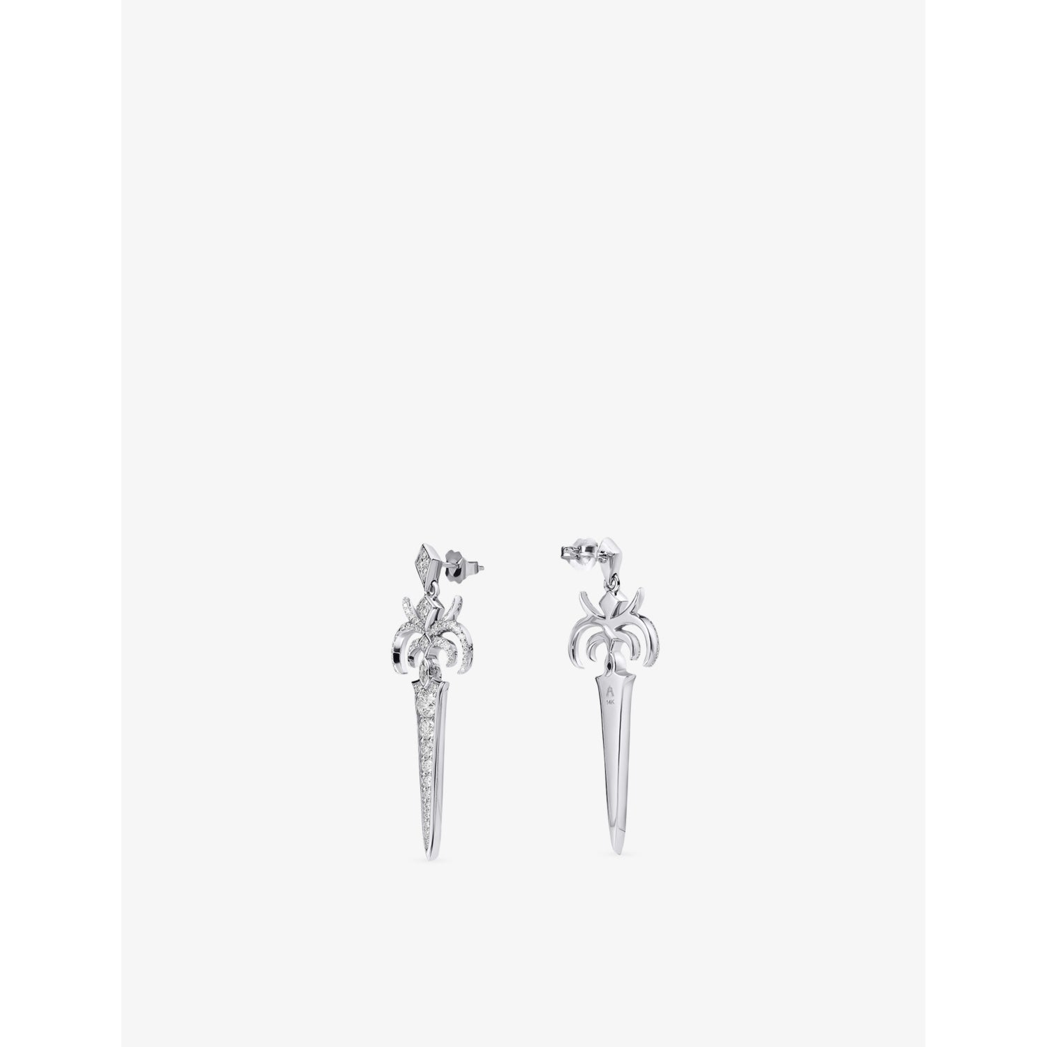 Alex Moss Blade 14ct gold diamond earrings 0.54ct, UK version