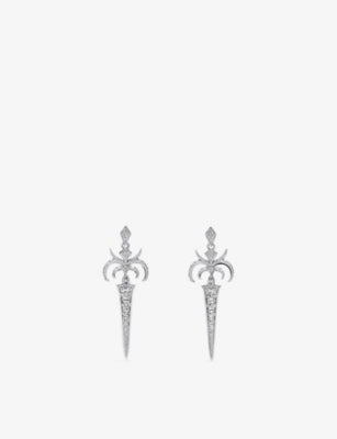 Alex Moss Blade 14ct gold diamond earrings 0.54ct, UK version